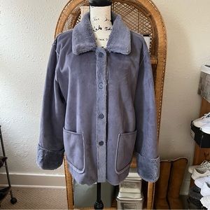 Vintage Brandon Thomas Reversible Perriwinkle Fur Coat